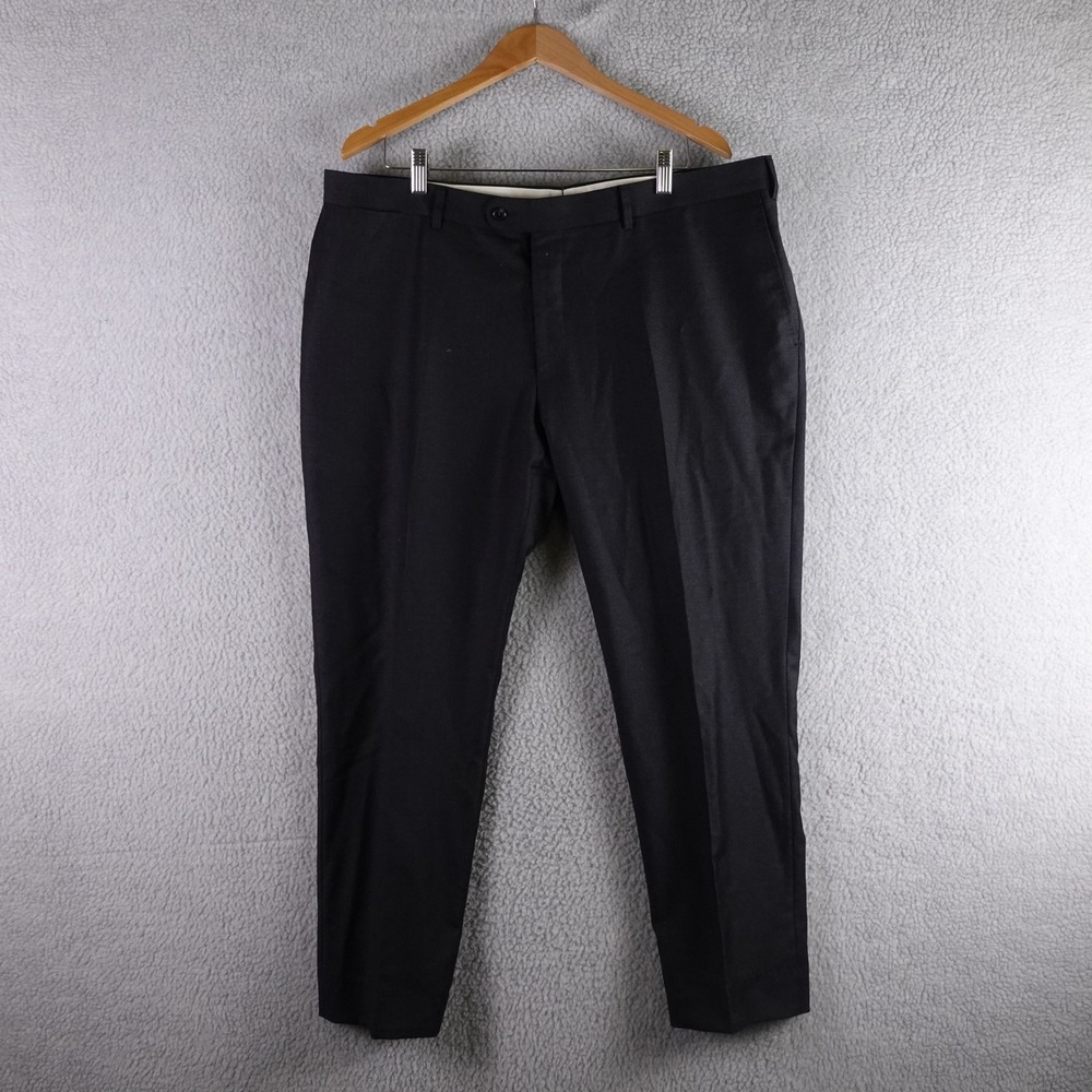 Suitsupply Brescia Black Wool Dress Pants Vitale Barberis Canonico 44R 40x28.5